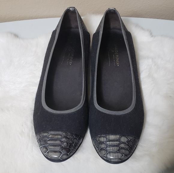 Donald J. Pliner "Hideyo" Reptile Cap Toe Ballet Flats-Size 7.5 - Picture 1 of 6